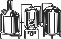 brewing machine clipart - Para archivos DXF CDR SVG cortados con láser - descarga gratuita