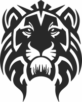Lion head clipart - Para archivos DXF CDR SVG cortados con láser - descarga gratuita