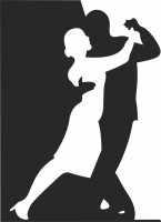 Tango Dance cliparts - For Laser Cut DXF CDR SVG Files - free download
