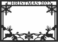 Merry Christmas frame cliparts - For Laser Cut DXF CDR SVG Files - free download