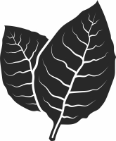 Tobacco leave wall art - For Laser Cut DXF CDR SVG Files - free download