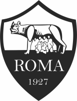 Roma fc  logo - For Laser Cut DXF CDR SVG Files - free download
