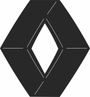 Renault Logo - For Laser Cut DXF CDR SVG Files - free download