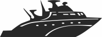 nautical vector Boat cliparts - Para archivos DXF CDR SVG cortados con láser - descarga gratuita