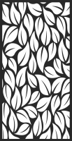 decorative Wall door leaves panel - For Laser Cut DXF CDR SVG Files - free download