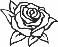 Roses Floral flowers clipart - For Laser Cut DXF CDR SVG Files - free download