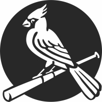 Baseball St Louis Cardinals logo - For Laser Cut DXF CDR SVG Files - free download