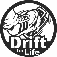 jdm drift for life - fichier DXF SVG CDR coupe, prêt à découper pour plasma routeur laser