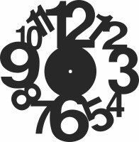 wall clock decor - For Laser Cut DXF CDR SVG Files - free download