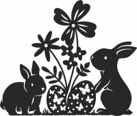 happy easter bunny egg - Para archivos DXF CDR SVG cortados con láser - descarga gratuita