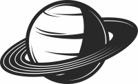 Saturn planet clipart - Para archivos DXF CDR SVG cortados con láser - descarga gratuita