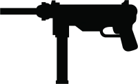 Rifle pistol Silhouette - For Laser Cut DXF CDR SVG Files - free download