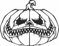 Angry pumpkin holloween clipart - For Laser Cut DXF CDR SVG Files - free download