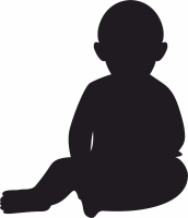baby silhouette - Para archivos DXF CDR SVG cortados con láser - descarga gratuita