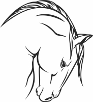Horse head clipart - For Laser Cut DXF CDR SVG Files - free download