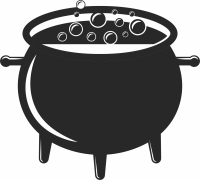 magic cauldron halloween clipart - For Laser Cut DXF CDR SVG Files - free download