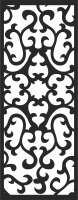 Decorative screen door pattern - For Laser Cut DXF CDR SVG Files - free download