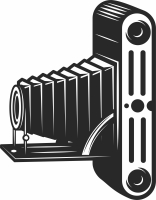 Old retro photocamera - fichier DXF SVG CDR coupe, prêt à découper pour plasma routeur laser