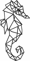 Geometric Polygon seahorse - Para archivos DXF CDR SVG cortados con láser - descarga gratuita