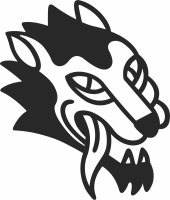 wolf Wall Art decor - For Laser Cut DXF CDR SVG Files - free download