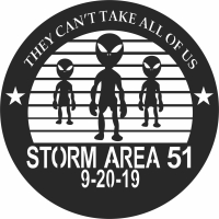 storm area 51 alien wall art - For Laser Cut DXF CDR SVG Files - free download