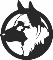 German shepherd dog decor clipart - For Laser Cut DXF CDR SVG Files - free download