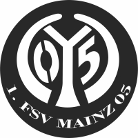 fsv mainz 05 Logo football - For Laser Cut DXF CDR SVG Files - free download