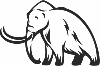 Mammoth elephant clipart - Para archivos DXF CDR SVG cortados con láser - descarga gratuita