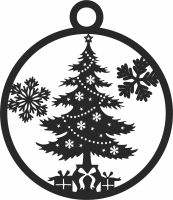 tree Christmas ornaments - For Laser Cut DXF CDR SVG Files - free download