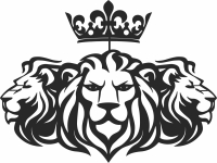lion faces wall decor - For Laser Cut DXF CDR SVG Files - free download