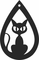 ornament halloween cat - For Laser Cut DXF CDR SVG Files - free download