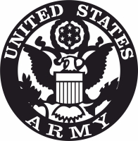 United states army logo - For Laser Cut DXF CDR SVG Files - free download