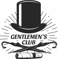 Gentleman logo clipart - For Laser Cut DXF CDR SVG Files - free download