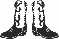 Cowboy Boots cliparts - For Laser Cut DXF CDR SVG Files - free download