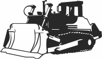 buldozer clipart silhouette - Para archivos DXF CDR SVG cortados con láser - descarga gratuita