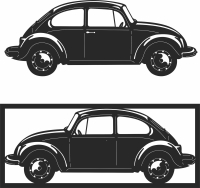 Volkswagen Beetle - Para archivos DXF CDR SVG cortados con láser - descarga gratuita