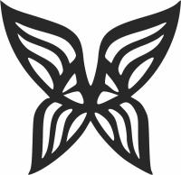 Butterfly sign - Para archivos DXF CDR SVG cortados con láser - descarga gratuita