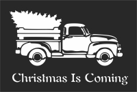 Christmas Is Coming car decorations - For Laser Cut DXF CDR SVG Files - free download