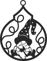 gnome christmas gift ornament - For Laser Cut DXF CDR SVG Files - free download