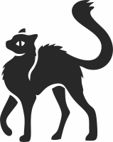 Halloween cat clipart - Para archivos DXF CDR SVG cortados con láser - descarga gratuita