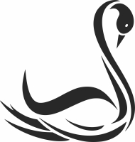 swan cliparts - For Laser Cut DXF CDR SVG Files - free download