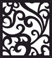 decorative panel screen pattern clipart - For Laser Cut DXF CDR SVG Files - free download