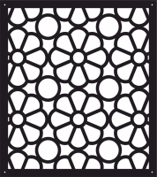 decorative panel floral screen pattern art - Para archivos DXF CDR SVG cortados con láser - descarga gratuita