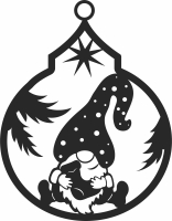 gnome christmas ornament - Para archivos DXF CDR SVG cortados con láser - descarga gratuita