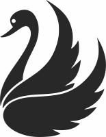 swan cliparts - Para archivos DXF CDR SVG cortados con láser - descarga gratuita