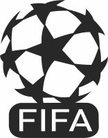 Fifa football champions league logo - For Laser Cut DXF CDR SVG Files - free download