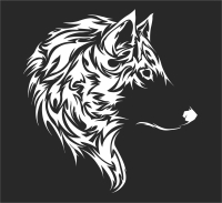 wolf wall art - Para archivos DXF CDR SVG cortados con láser - descarga gratuita