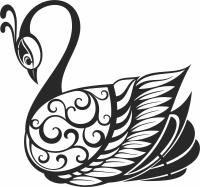 swan wall art - For Laser Cut DXF CDR SVG Files - free download