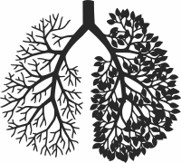 Tree lungs clipart - For Laser Cut DXF CDR SVG Files - free download
