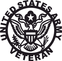 United states veteran logo - fichier DXF SVG CDR coupe, prêt à découper pour plasma routeur laser
